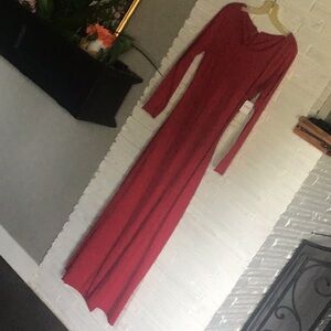 Free People Red Maxi Dress. Sz S.Open Back NWT